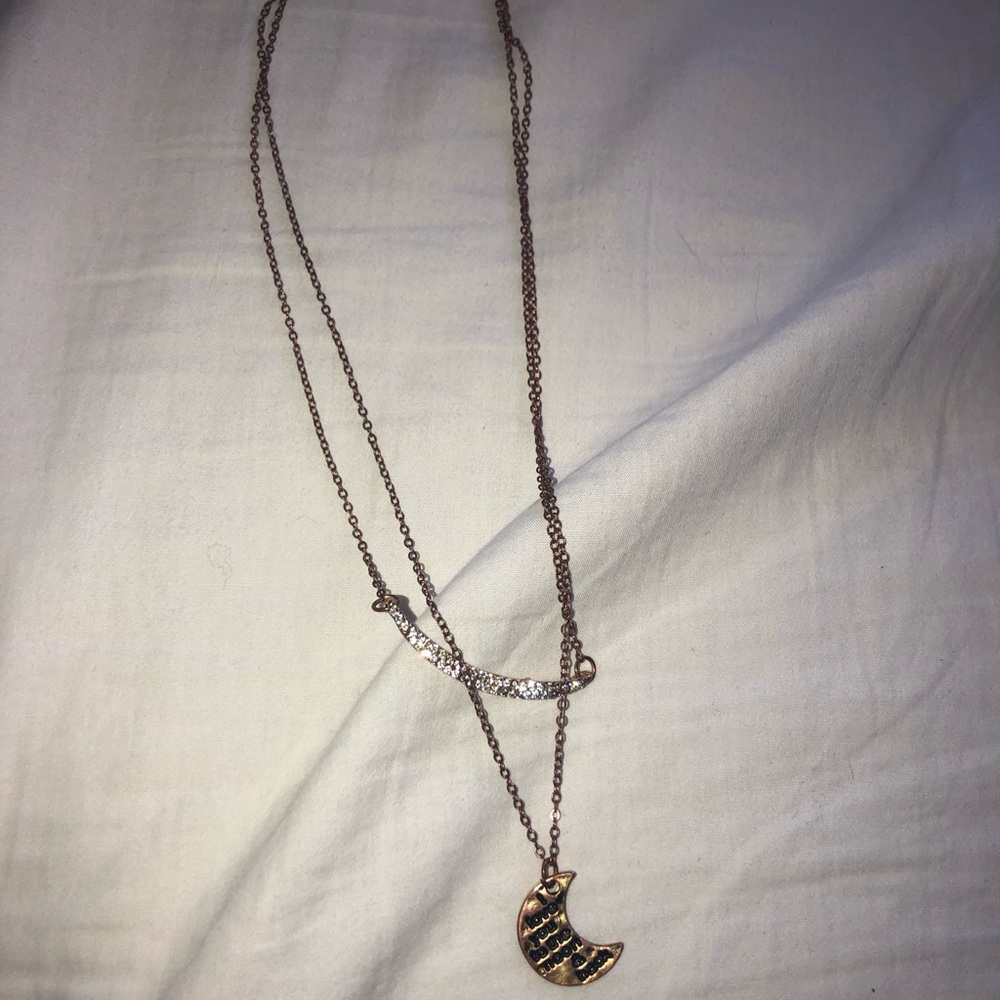 Bronze “Love you to the moon and back” necklace